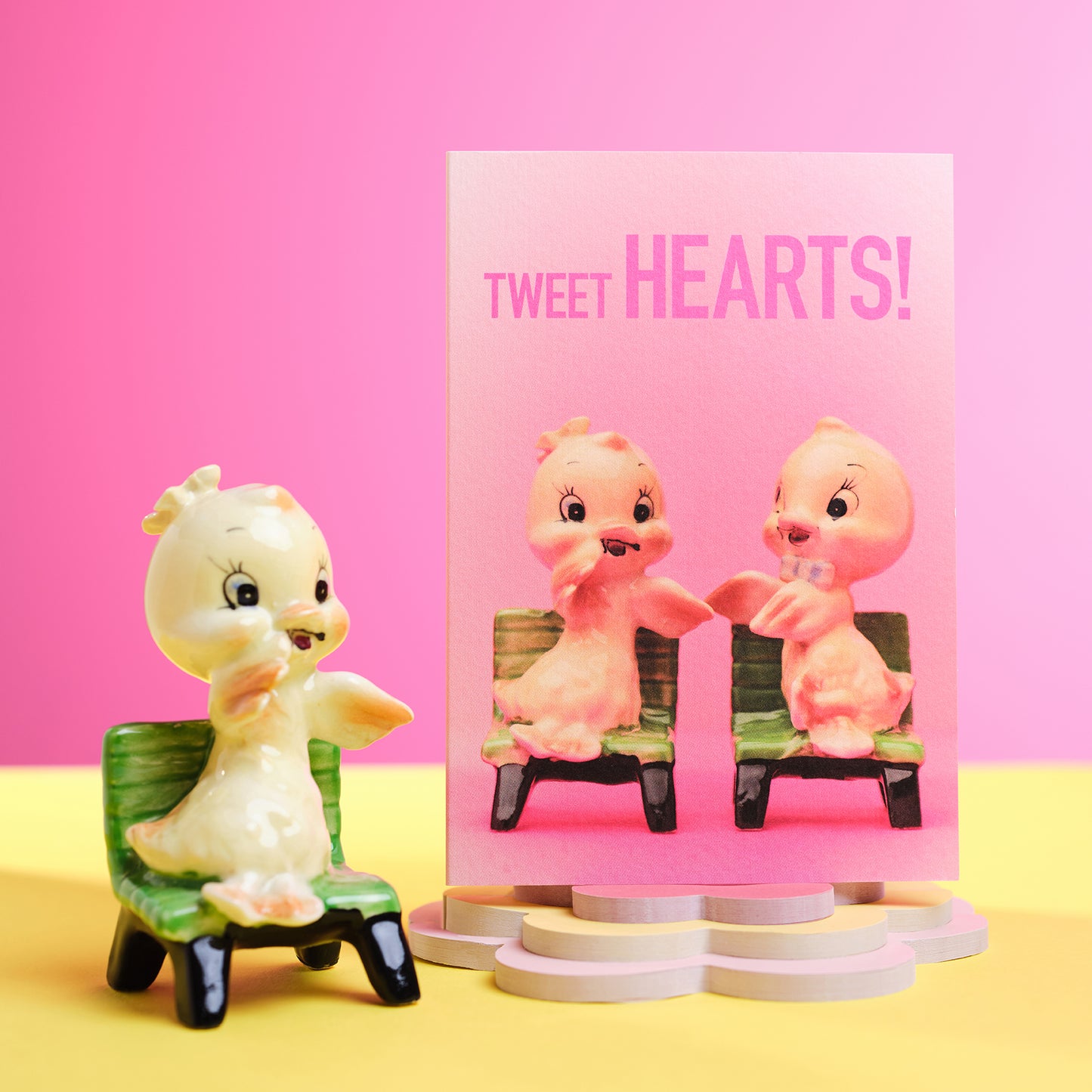 Tweet Hearts Birds Greetings Card