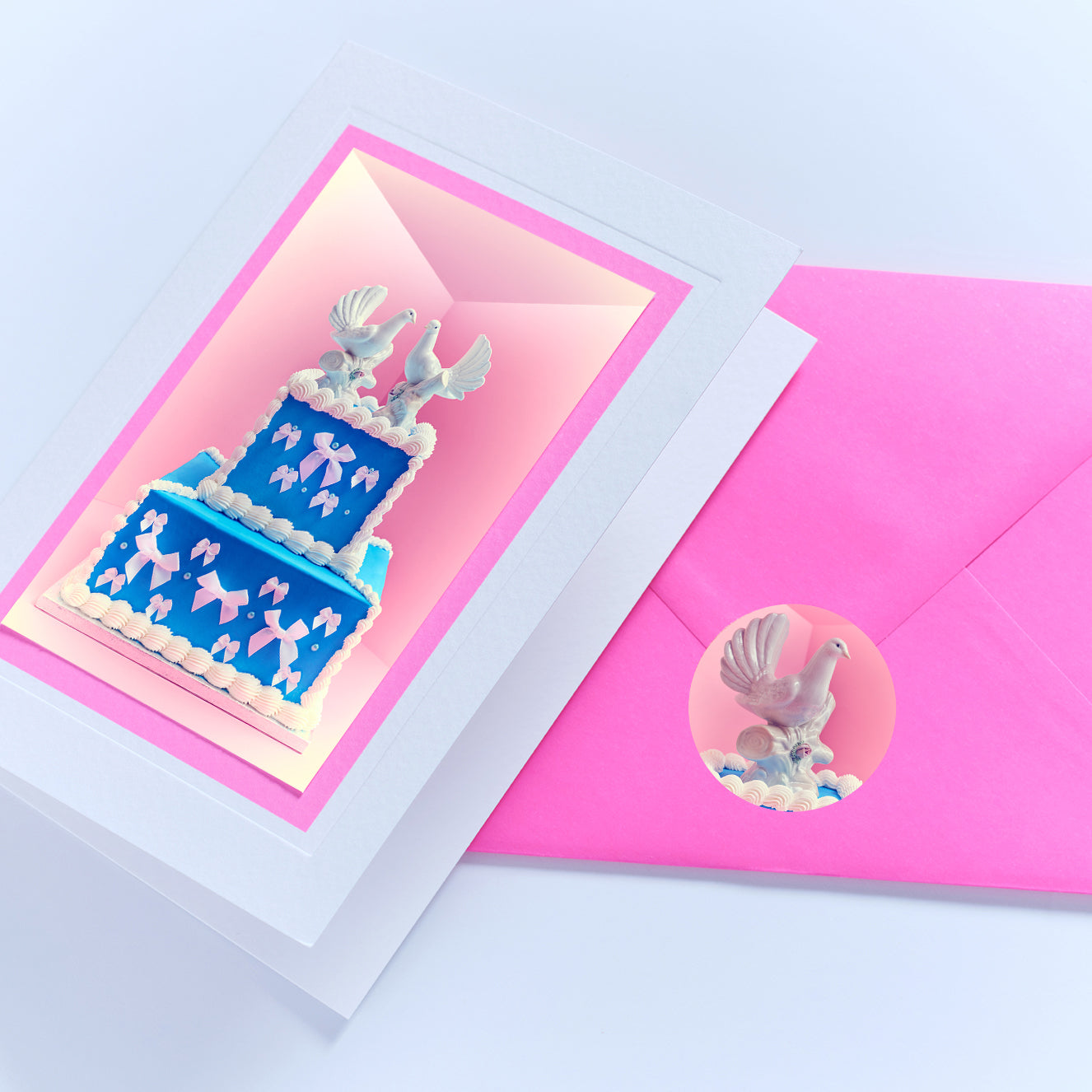Wedding Doves Hand Finished Greetings Card