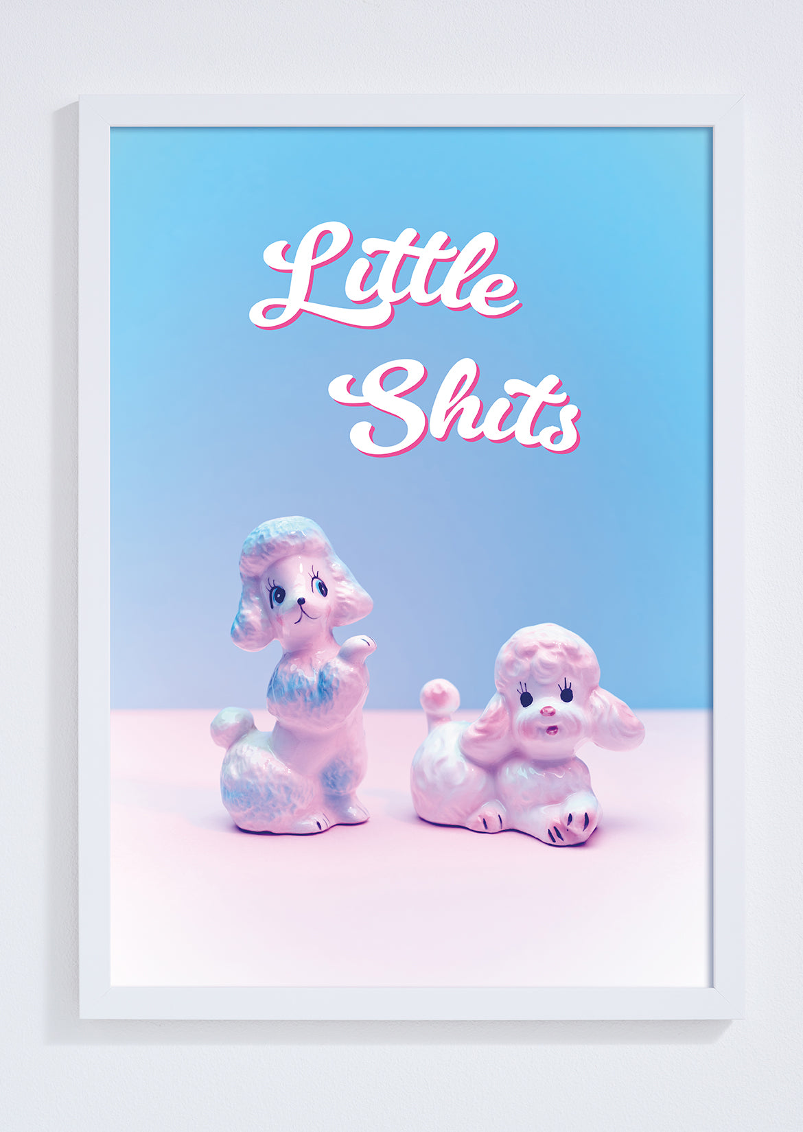 "Little shits" poodles giclée photo print