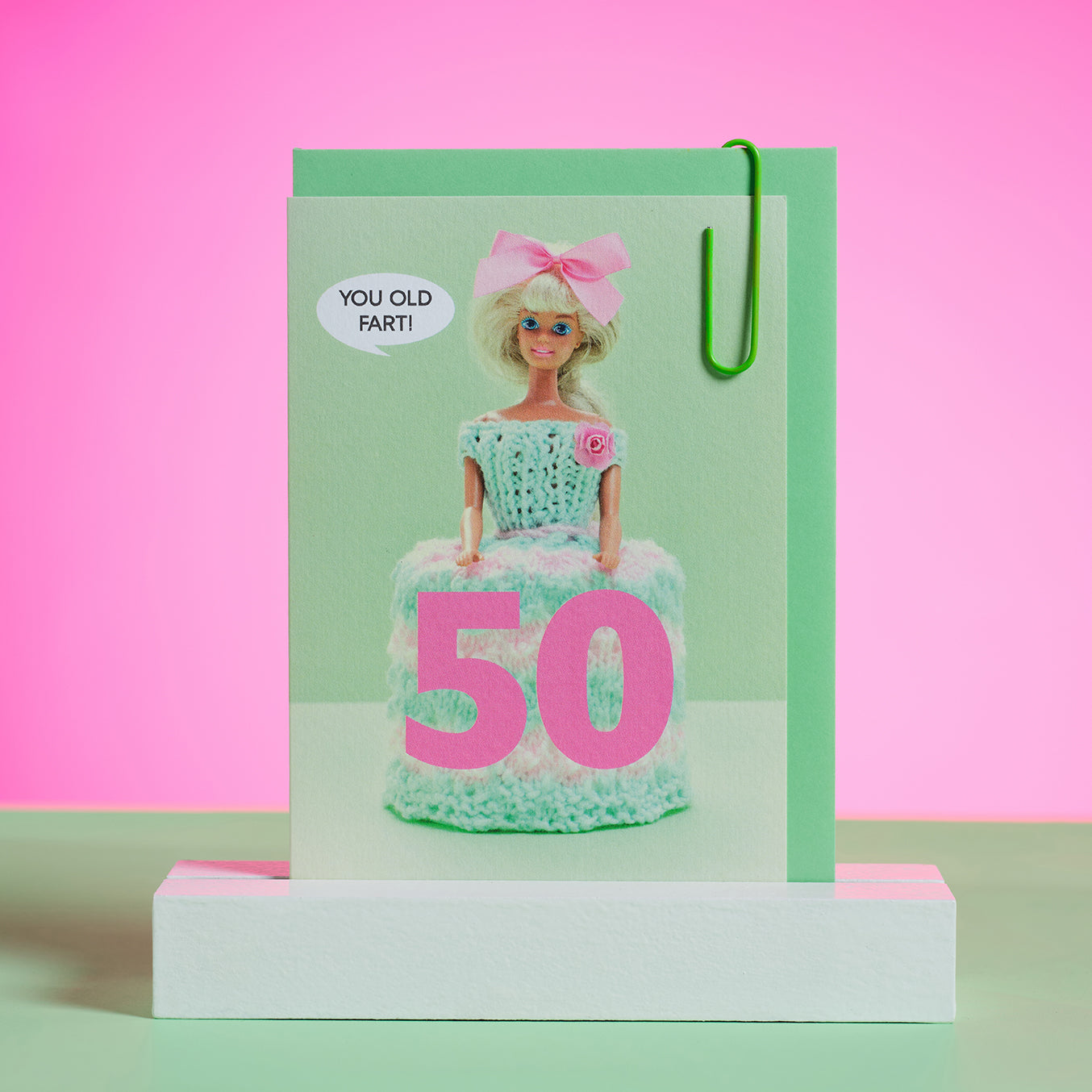 50th Birthday Toilet Doll Greetings Card