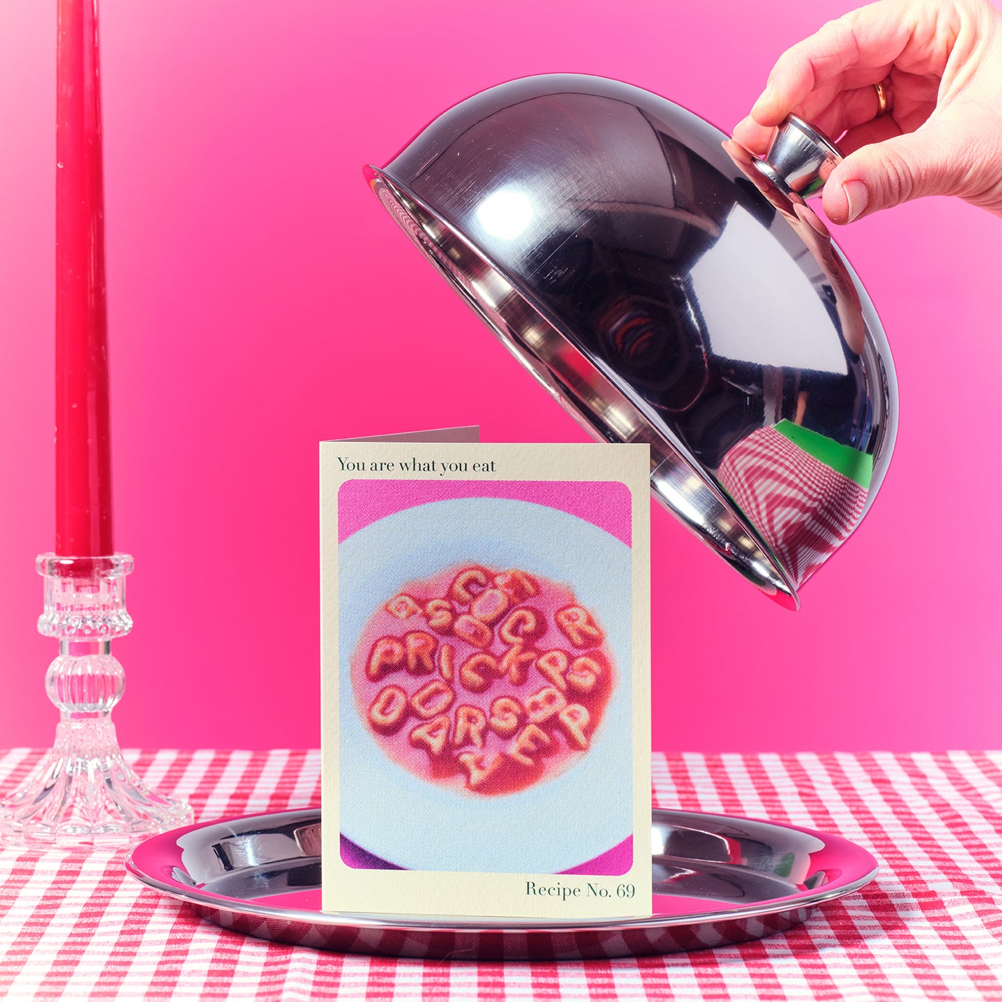 You Are What You Eat Talking Spaghetti Greetings Card