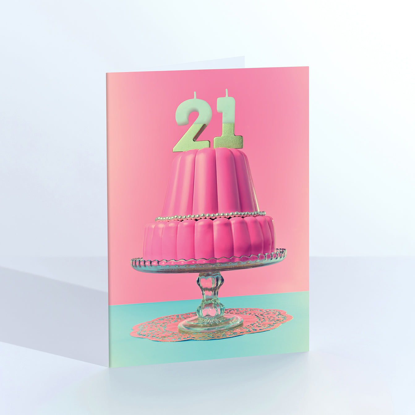 21st Birthday Hot Cake Card