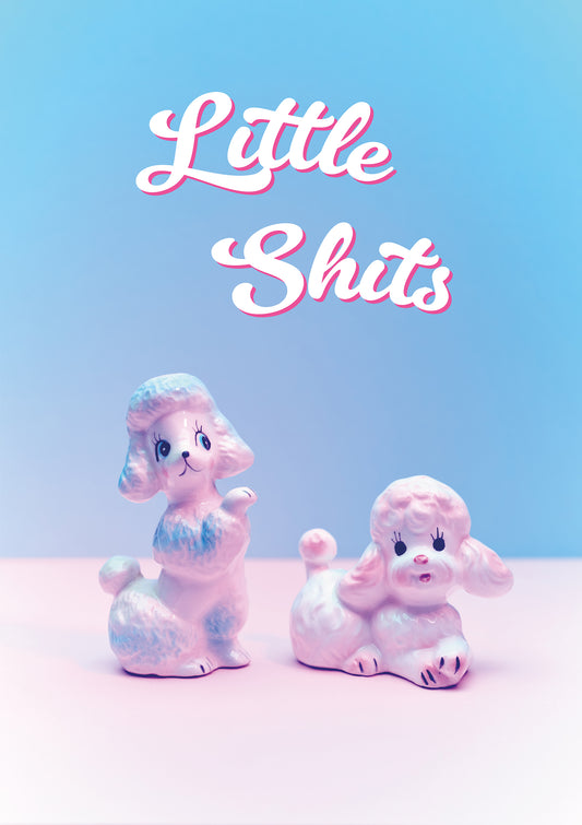 "Little shits" poodles giclée photo print