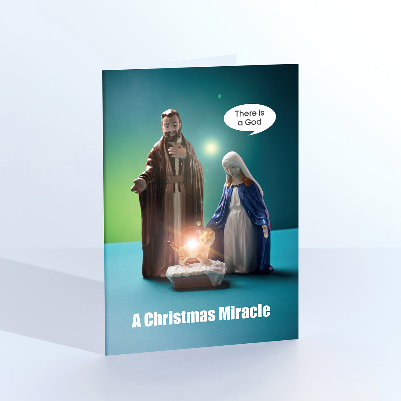 A Kitten Shaped Miracle Christmas Card