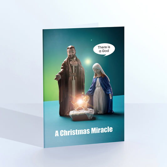 A Kitten Shaped Miracle Christmas Card