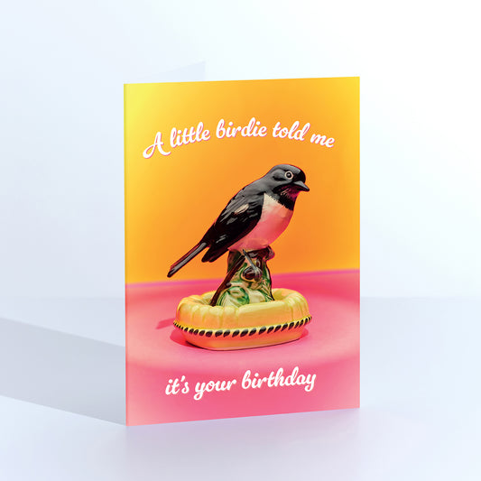 A Little Bird Birthday Greetings Card