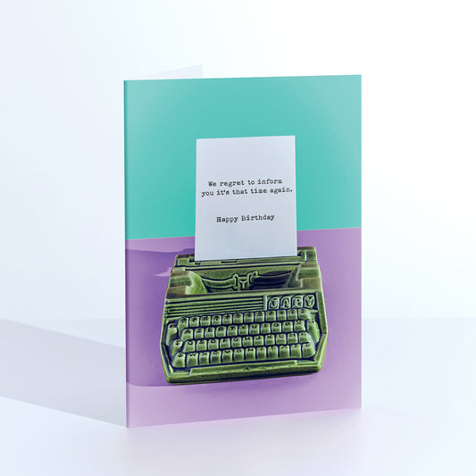 TypeHype Birthday Regrets Greetings Card