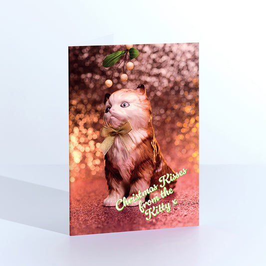 Christmas Kisses From The Kitty Card