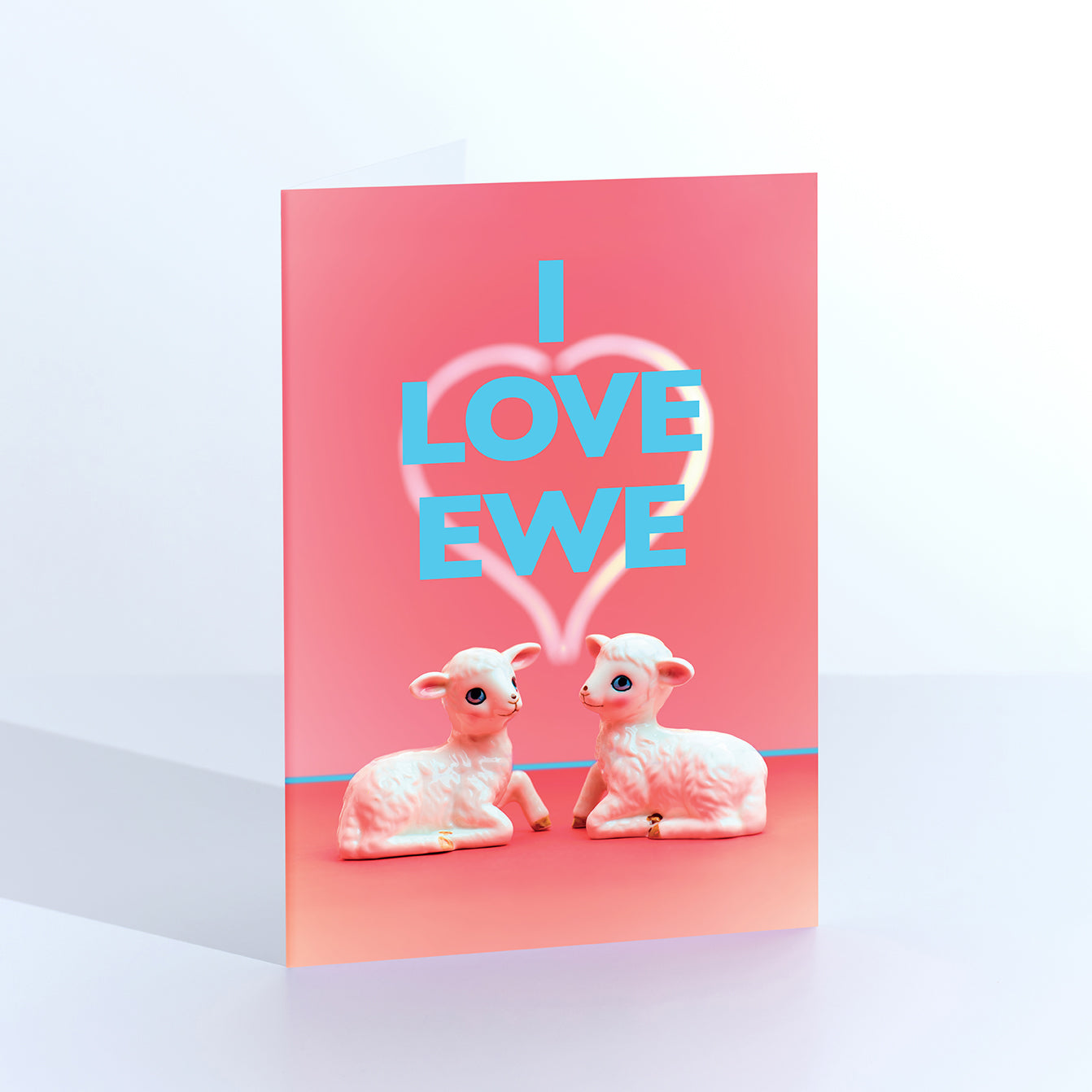 I Love Ewe Sheep Greetings Card