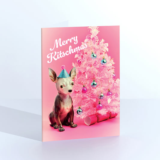 Kitschmas Chihuahua Dog Christmas Card