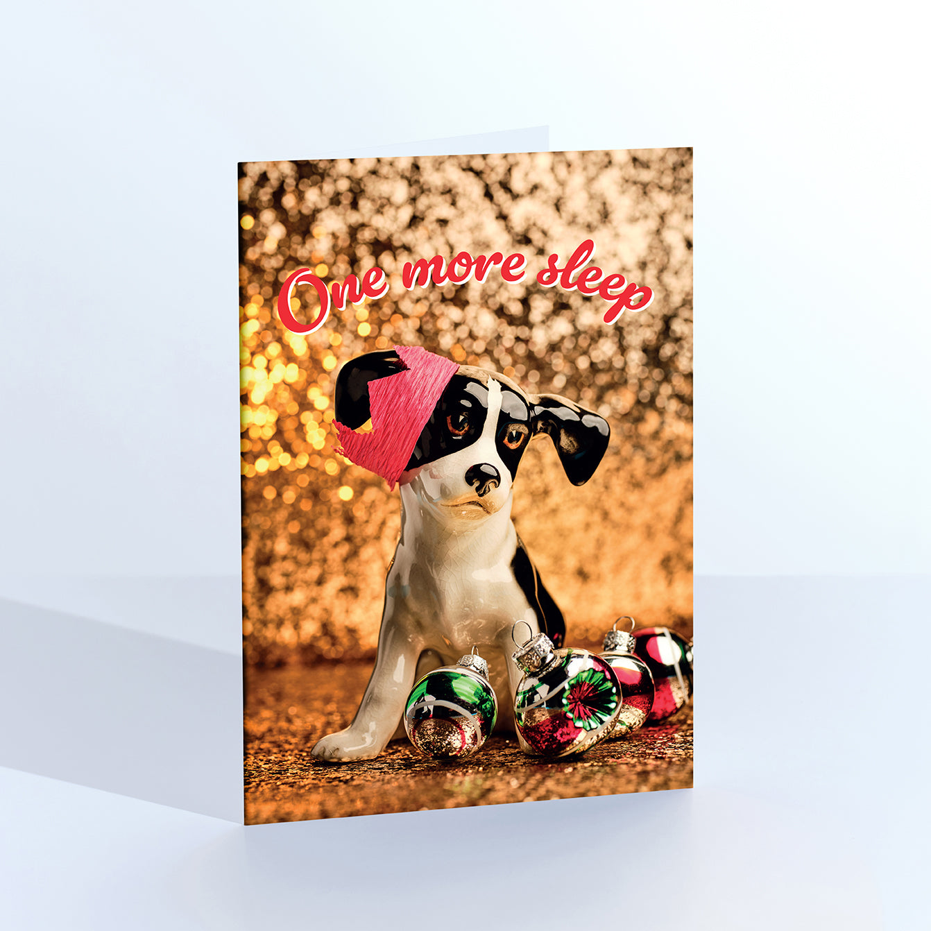One More Sleep Excited Puppy Christmas Card