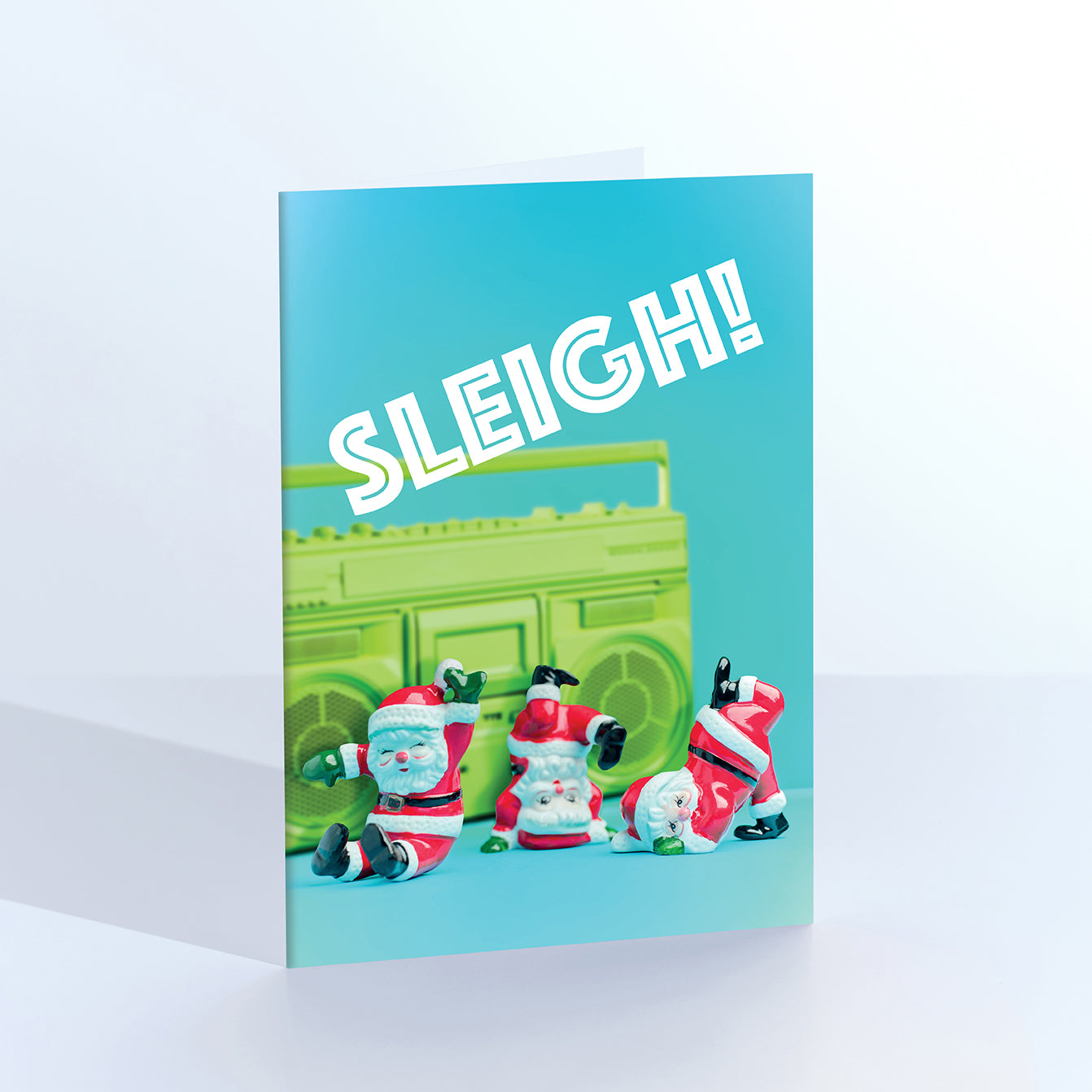 Sleigh Gansta Santa Christmas Card