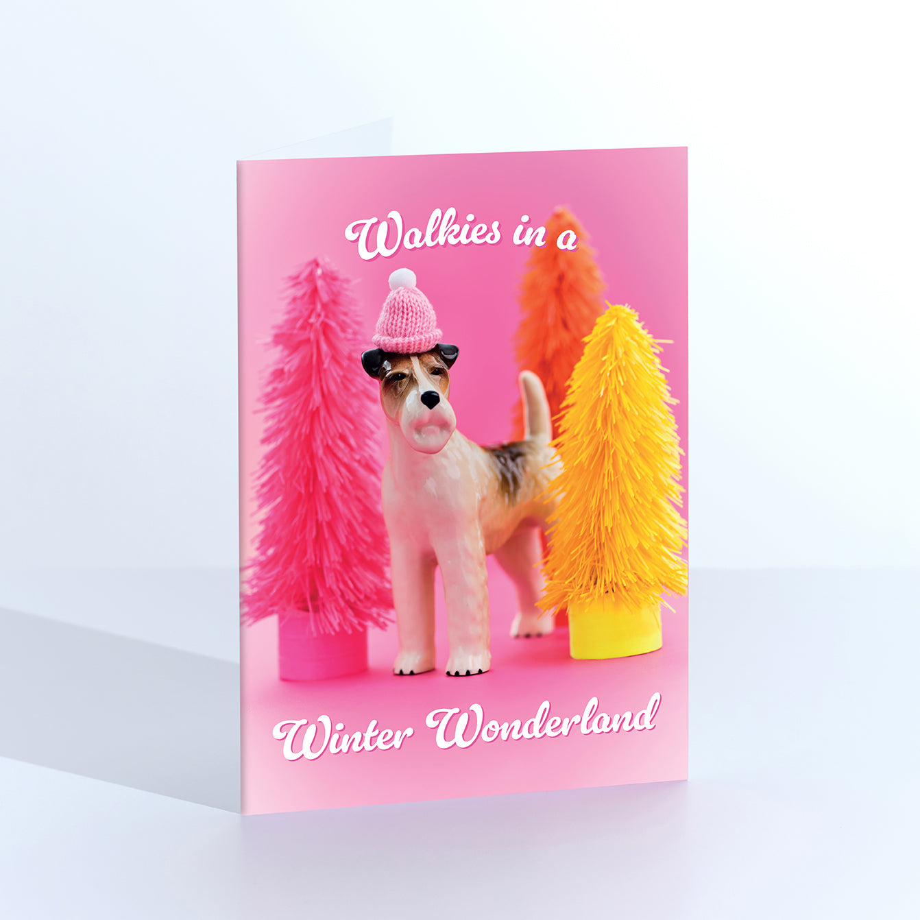 Wonderland Walkies Terrier Christmas Card
