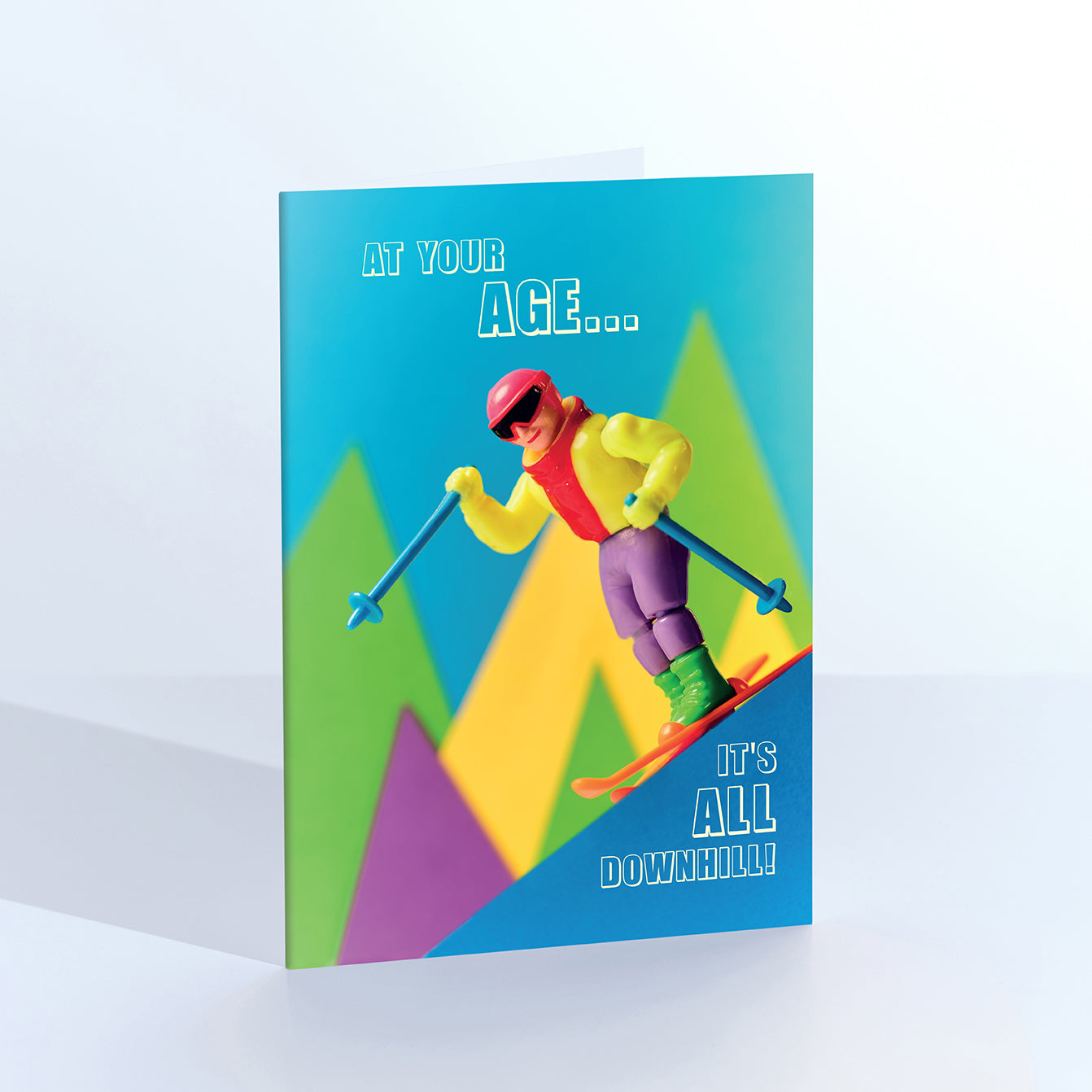 All Downhill Skier Greetings Card