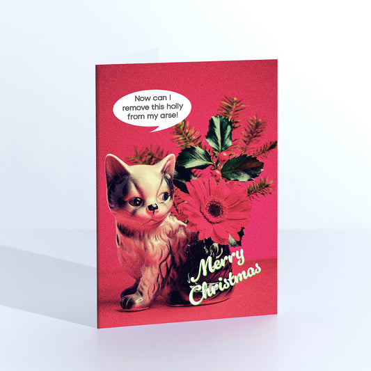 Arsey Christmas Cat Card