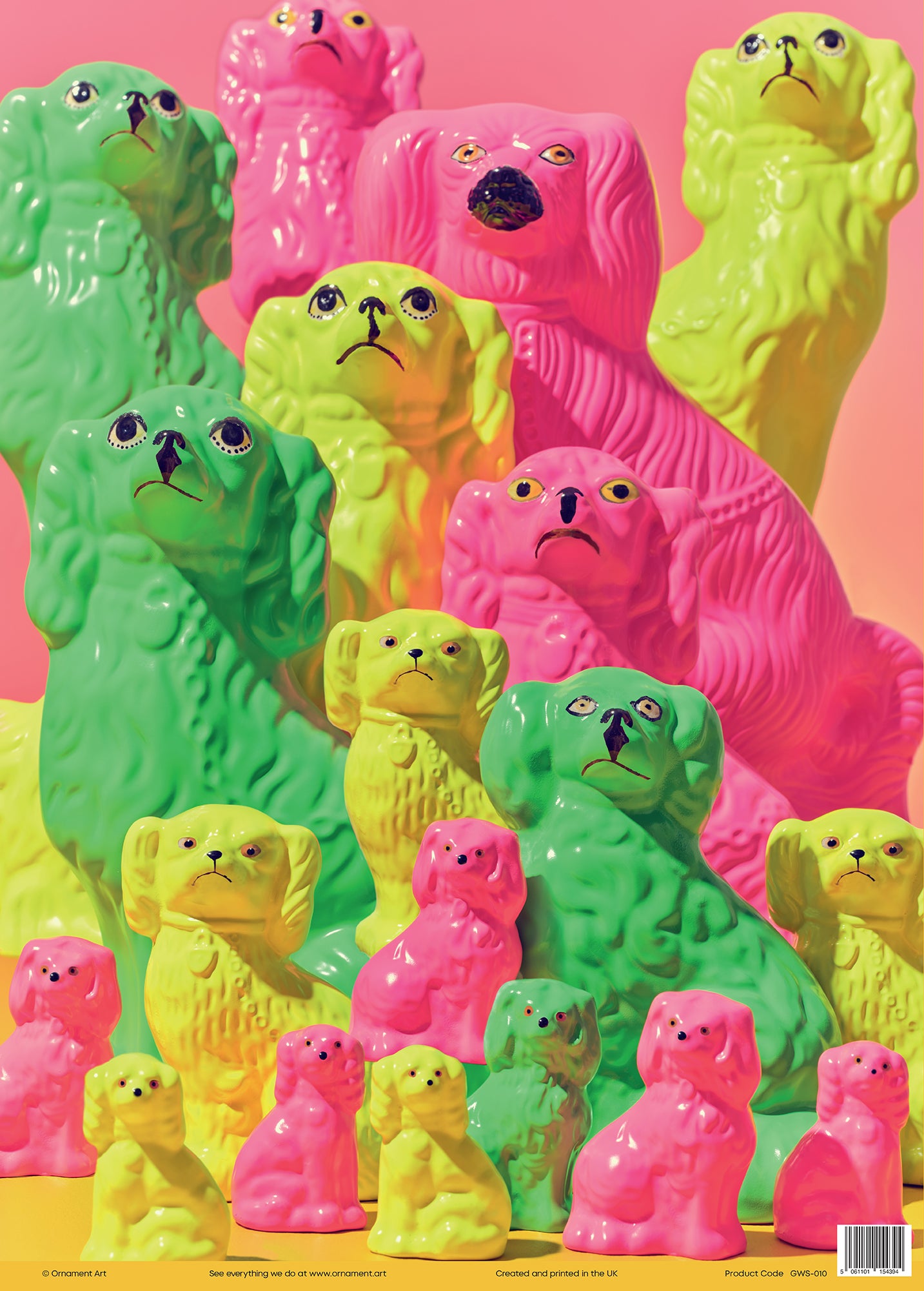 Best in Show Neon  Vintage Dogs Gift Wrap Sheet