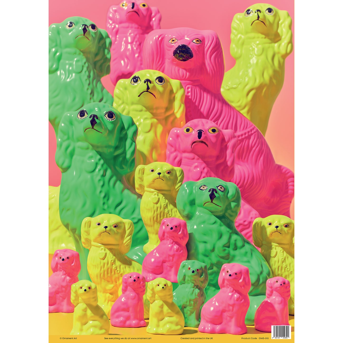Best in Show Neon  Vintage Dogs Gift Wrap Sheet