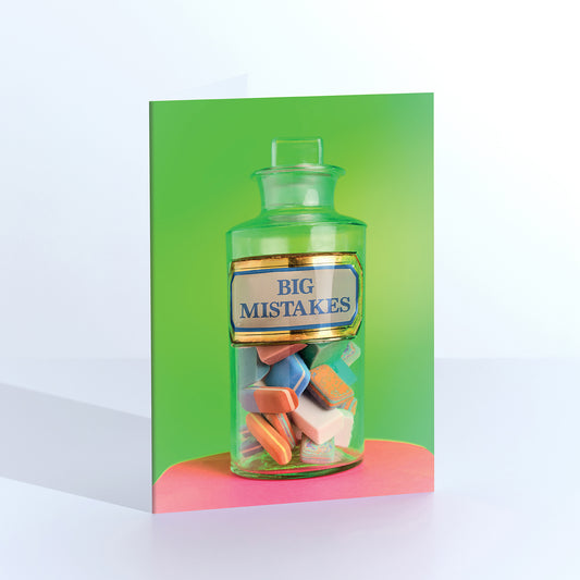Big Mistakes Greetings Card