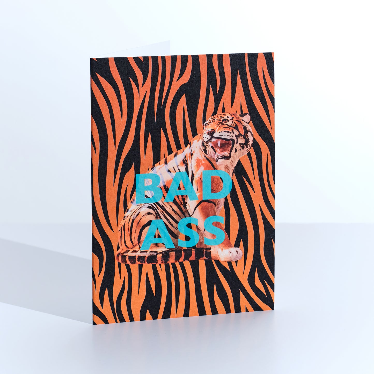 Bad Ass tiger greetings card