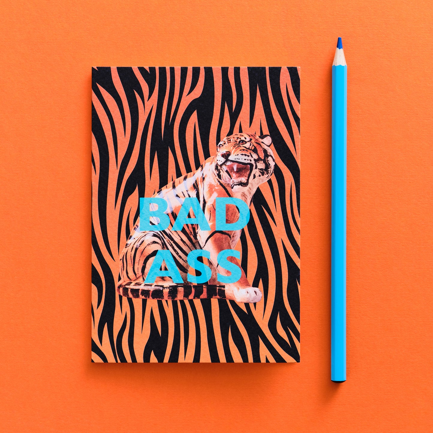 Bad Ass tiger greetings card