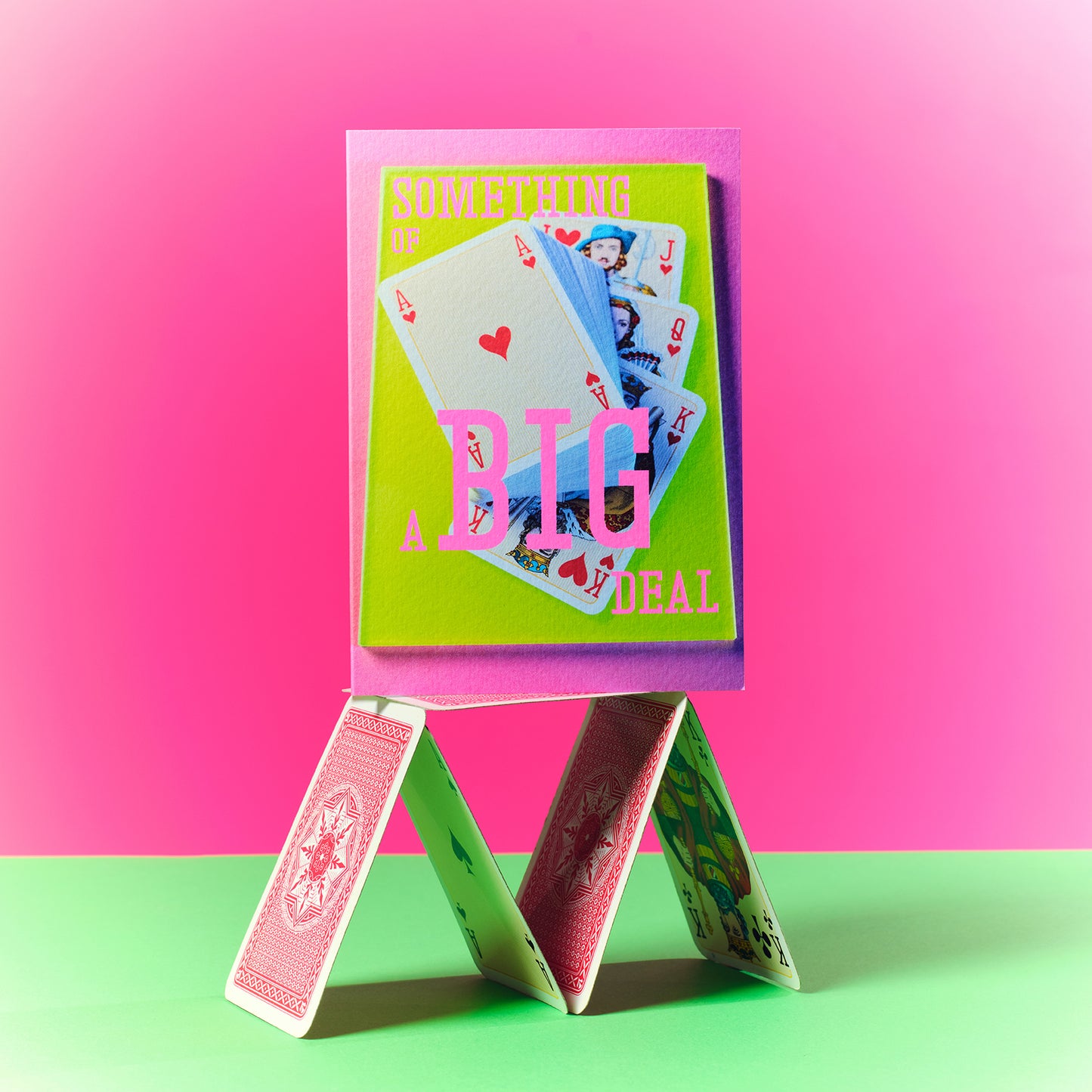 Something Of A Big Deal Playing Cards Greetings Card