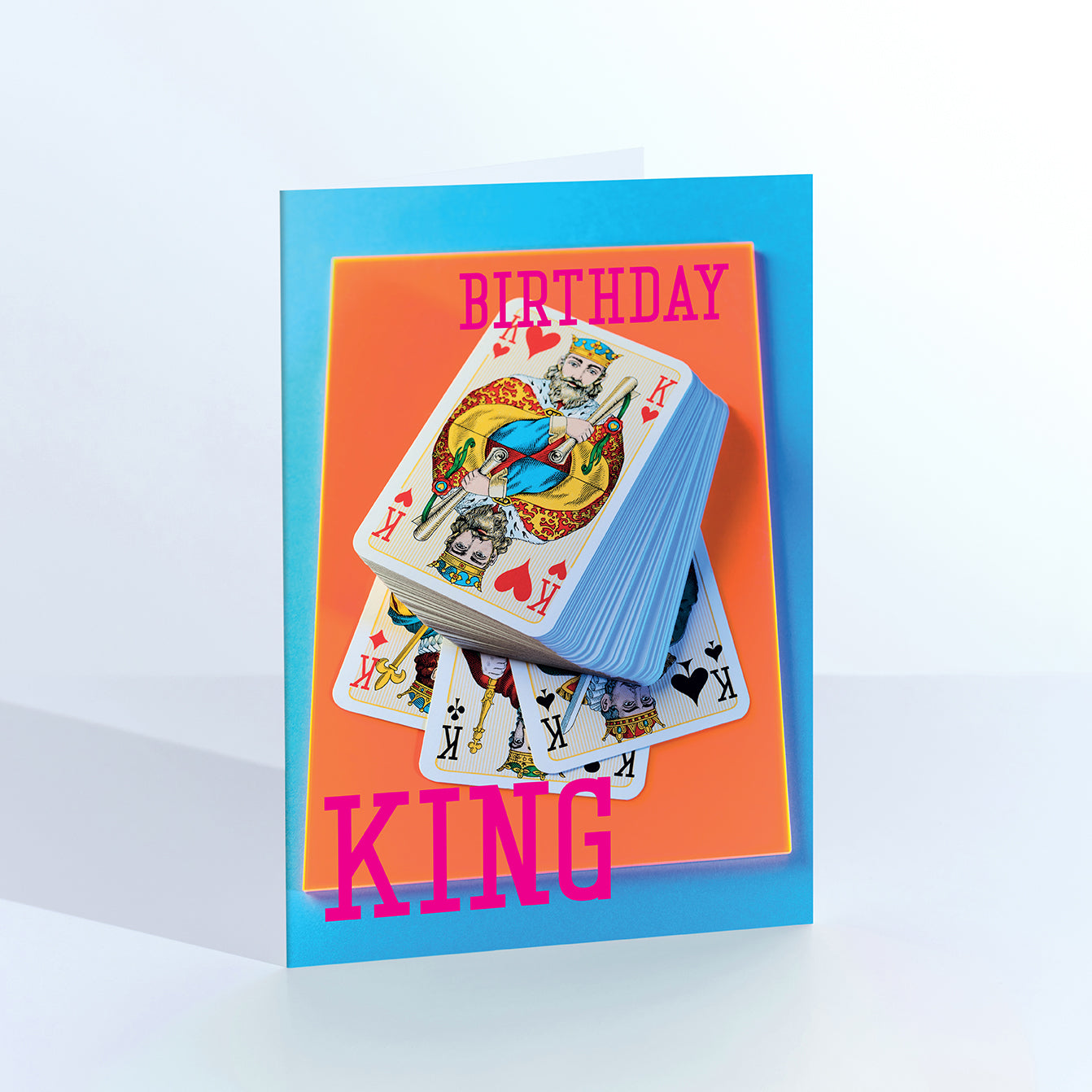 Birthday King Playing Cards Greetings Card