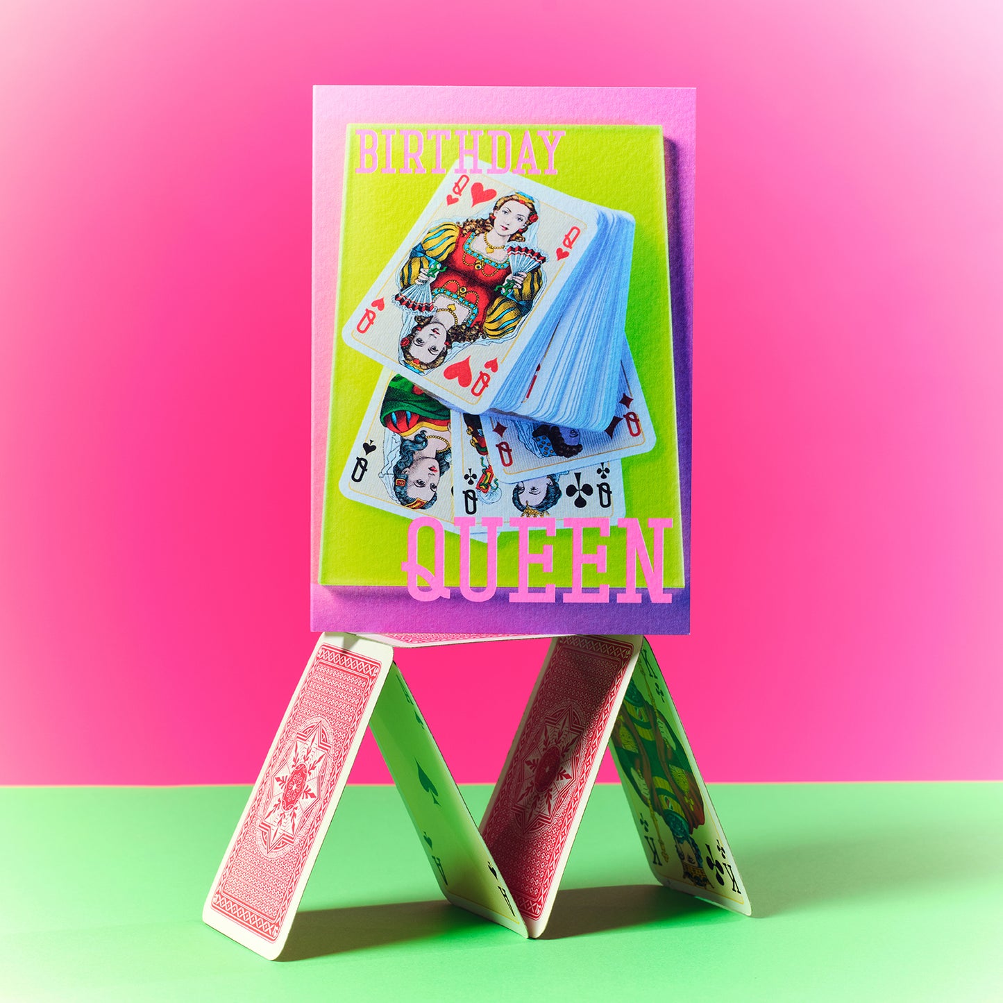 Birthday Queen Playing Cards Greetings Card