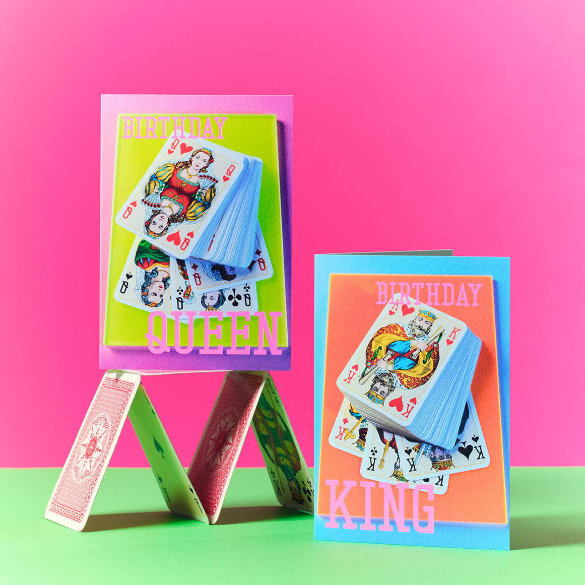 Birthday King Playing Cards Greetings Card
