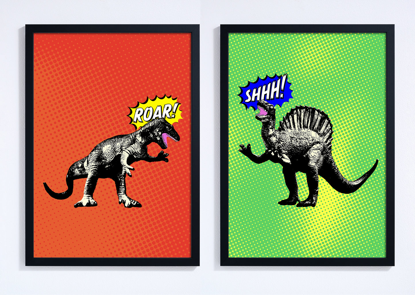 "Dino ding dong" pair of giclée photo prints