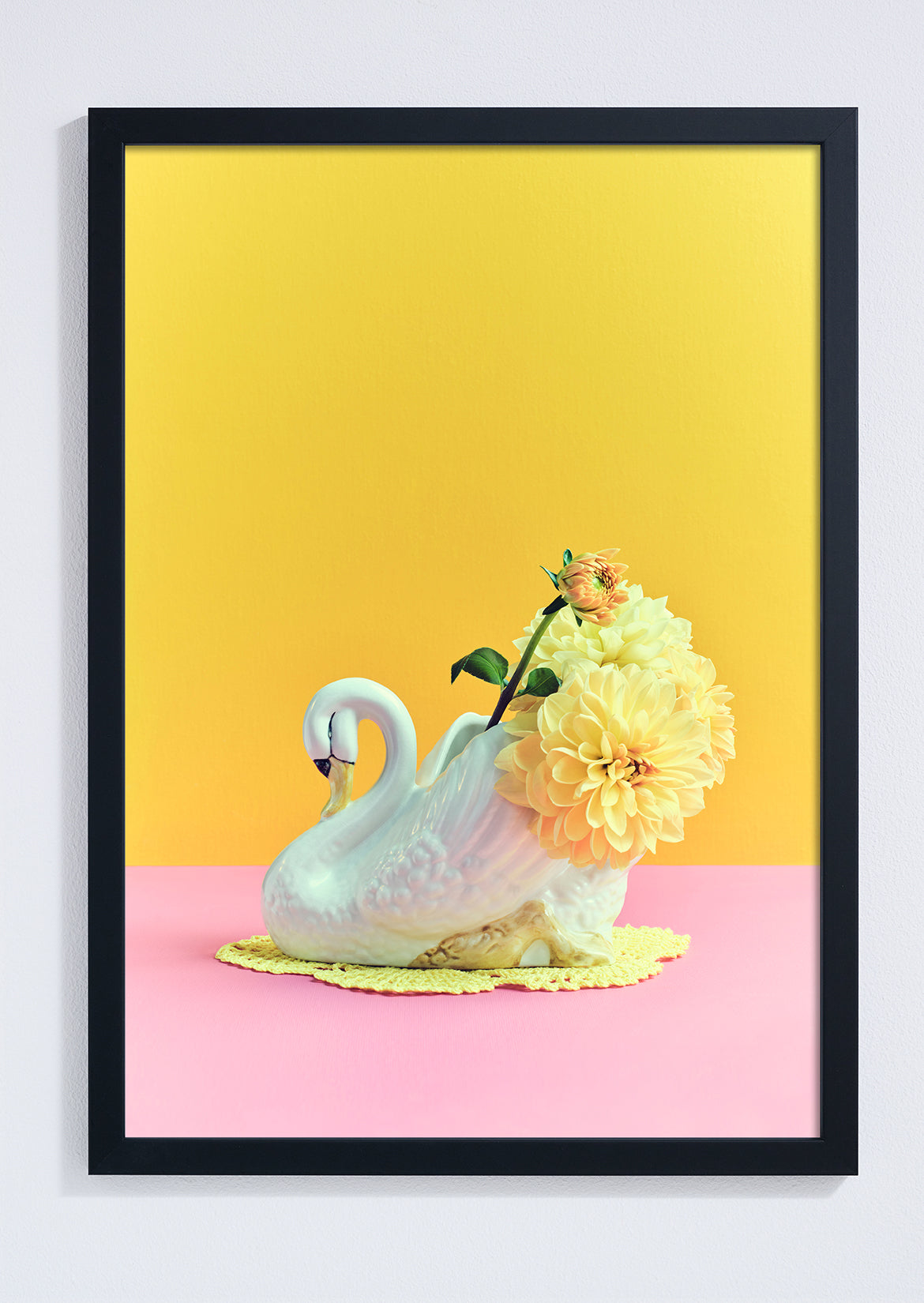 "Nana's house, swan planter" giclée photo print