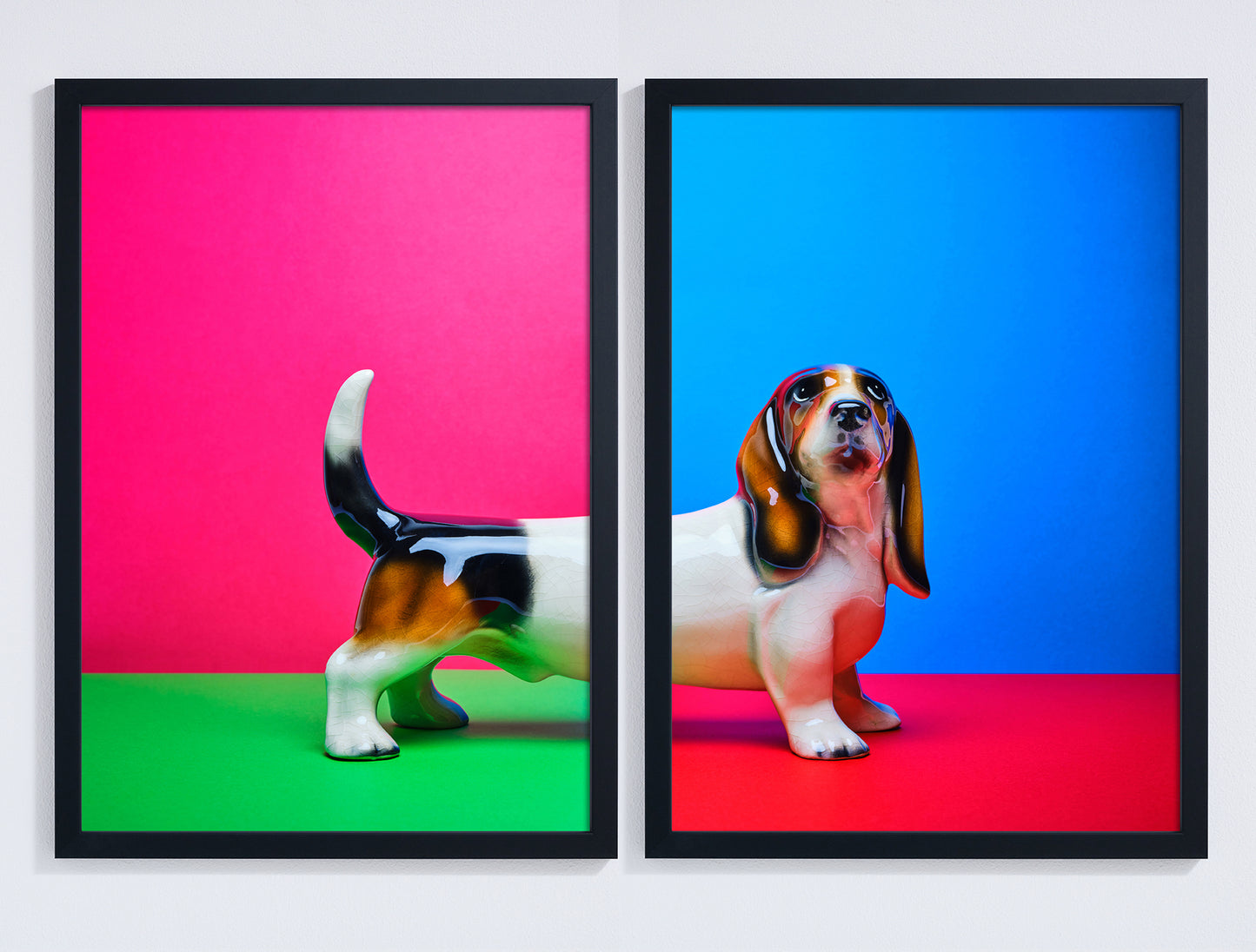 "Sausage split bright" pair of giclée photo prints