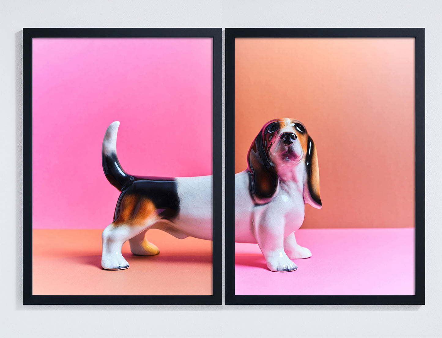 "Sausage split, pastel" pair of giclée photo prints