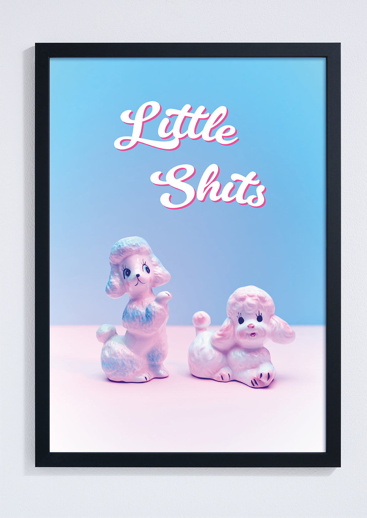 "Little shits" poodles giclée photo print