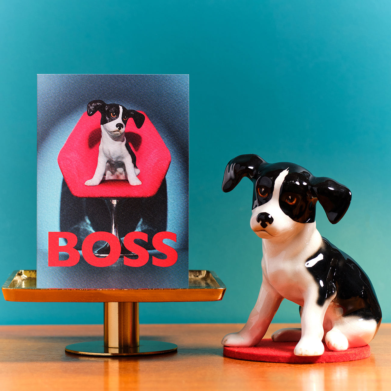Cute Boss Dog Greetings Card