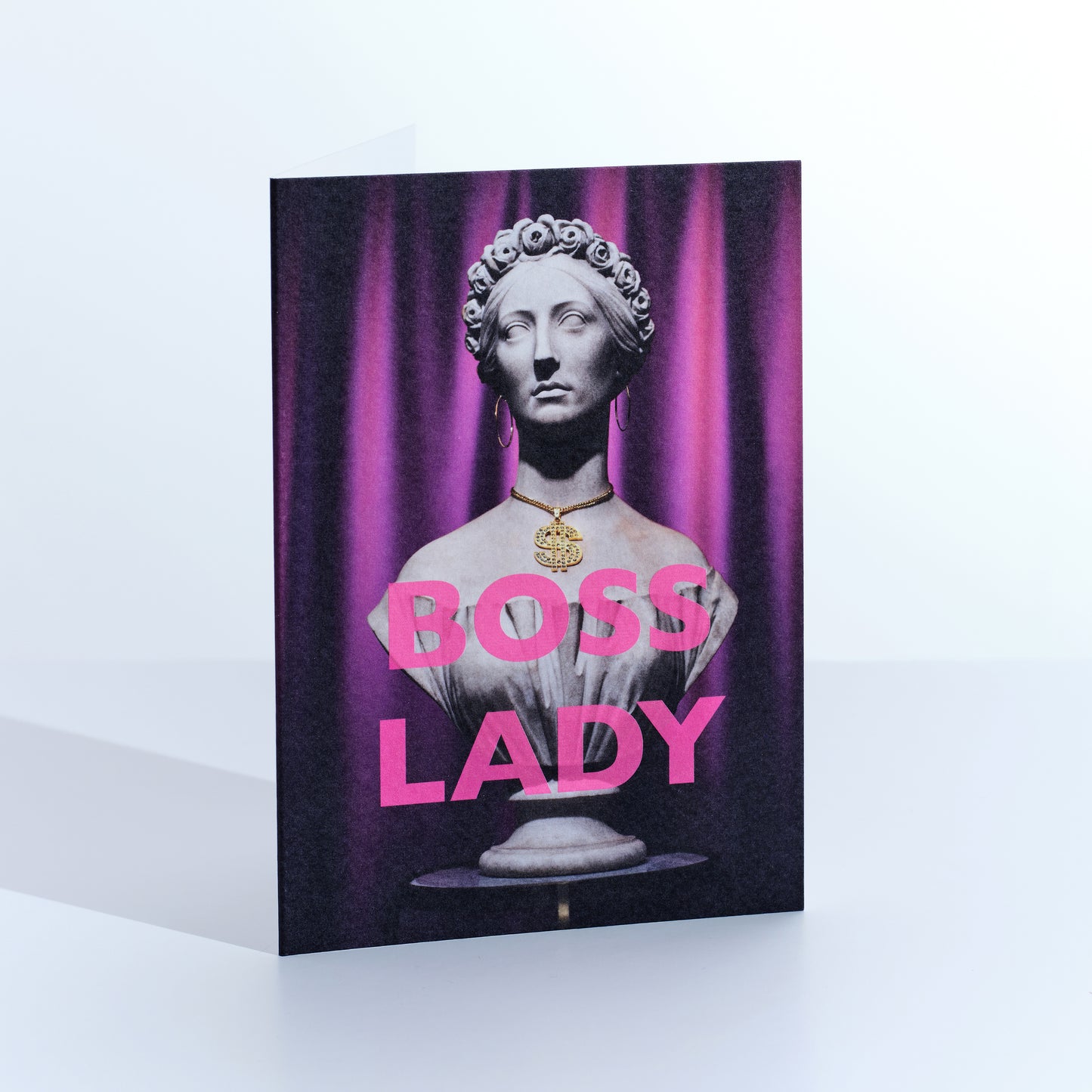 Boss Lady sculpture greetings card