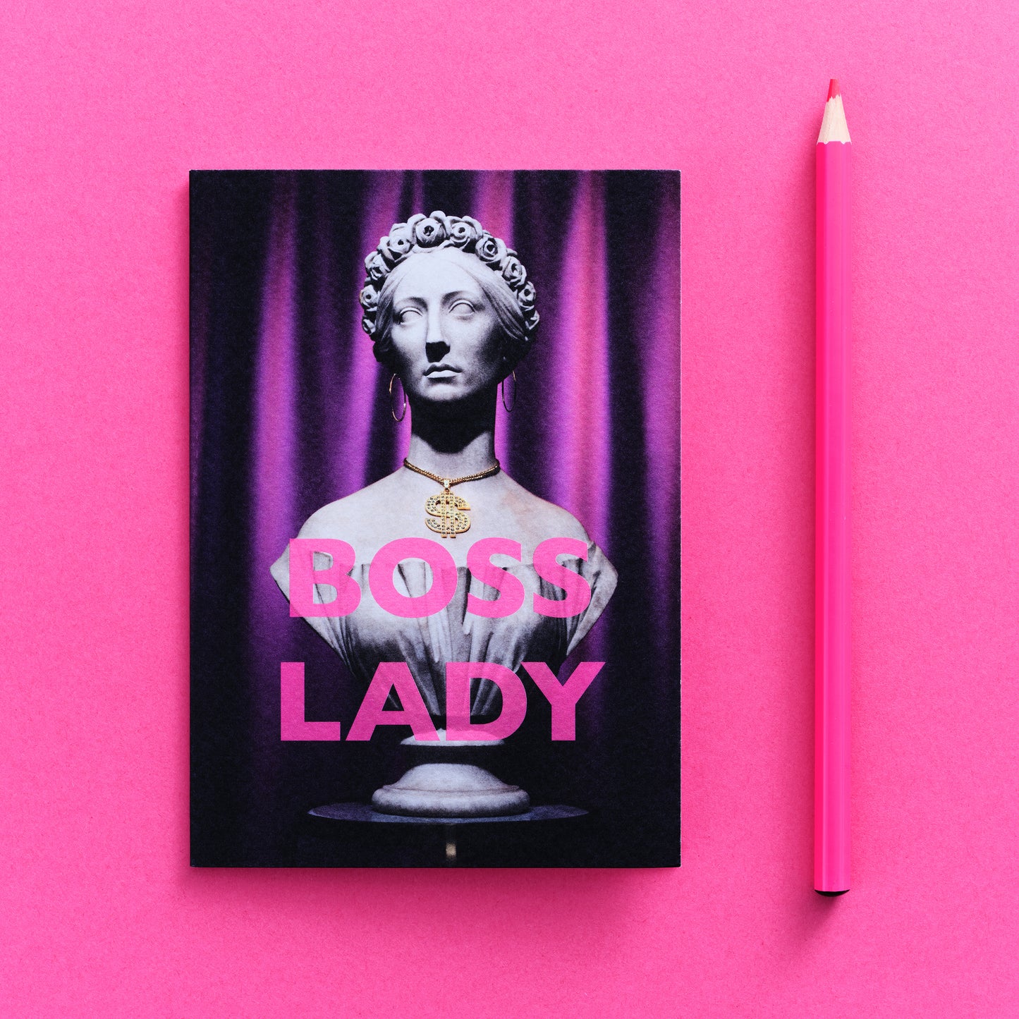 Boss Lady sculpture greetings card