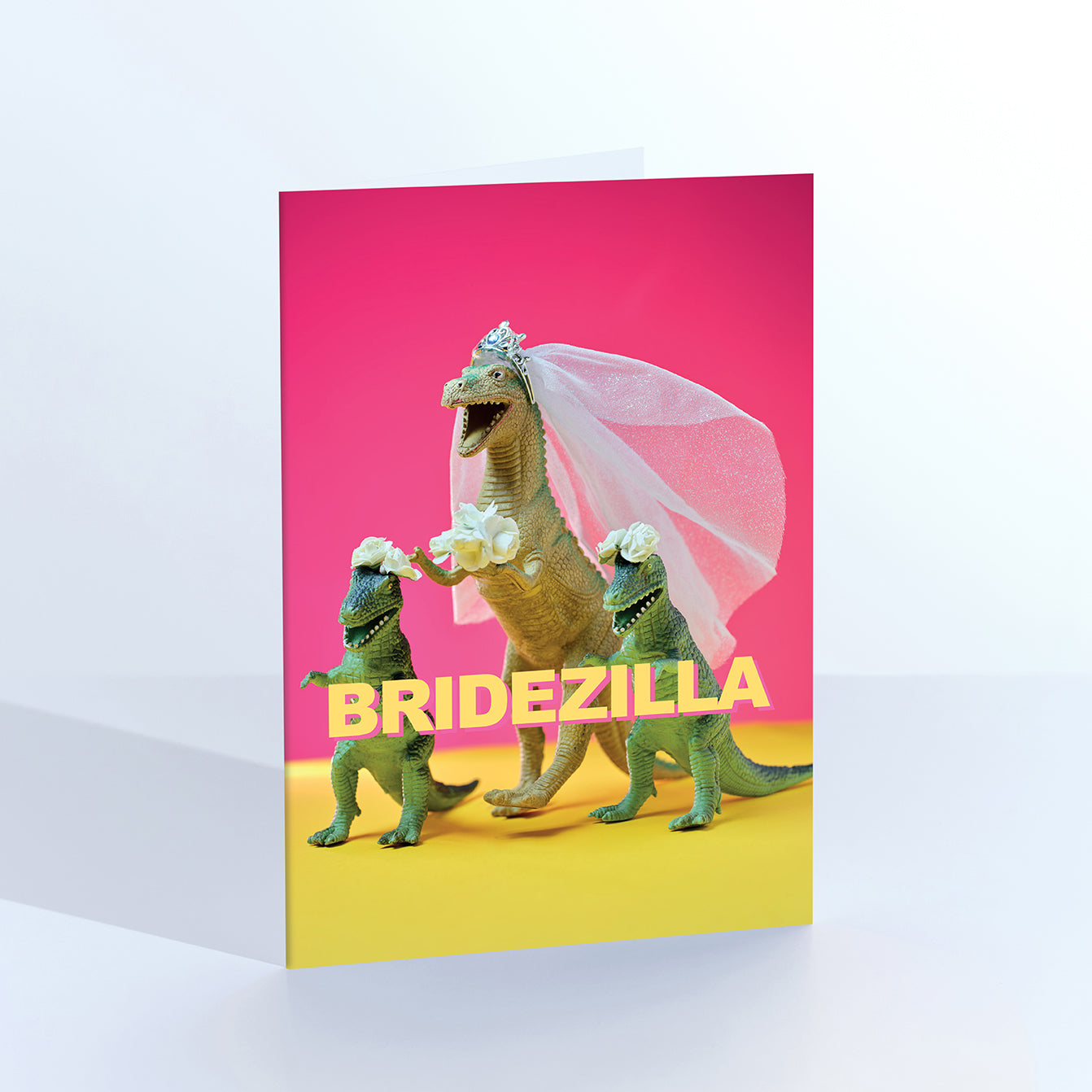 Bridezilla Wedding Dinosaur Greetings Card