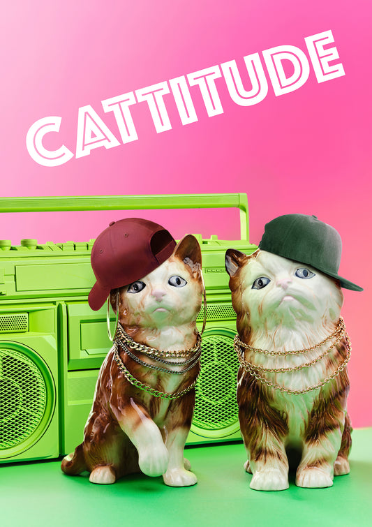Cattitude Gangsta Cats Photo Print