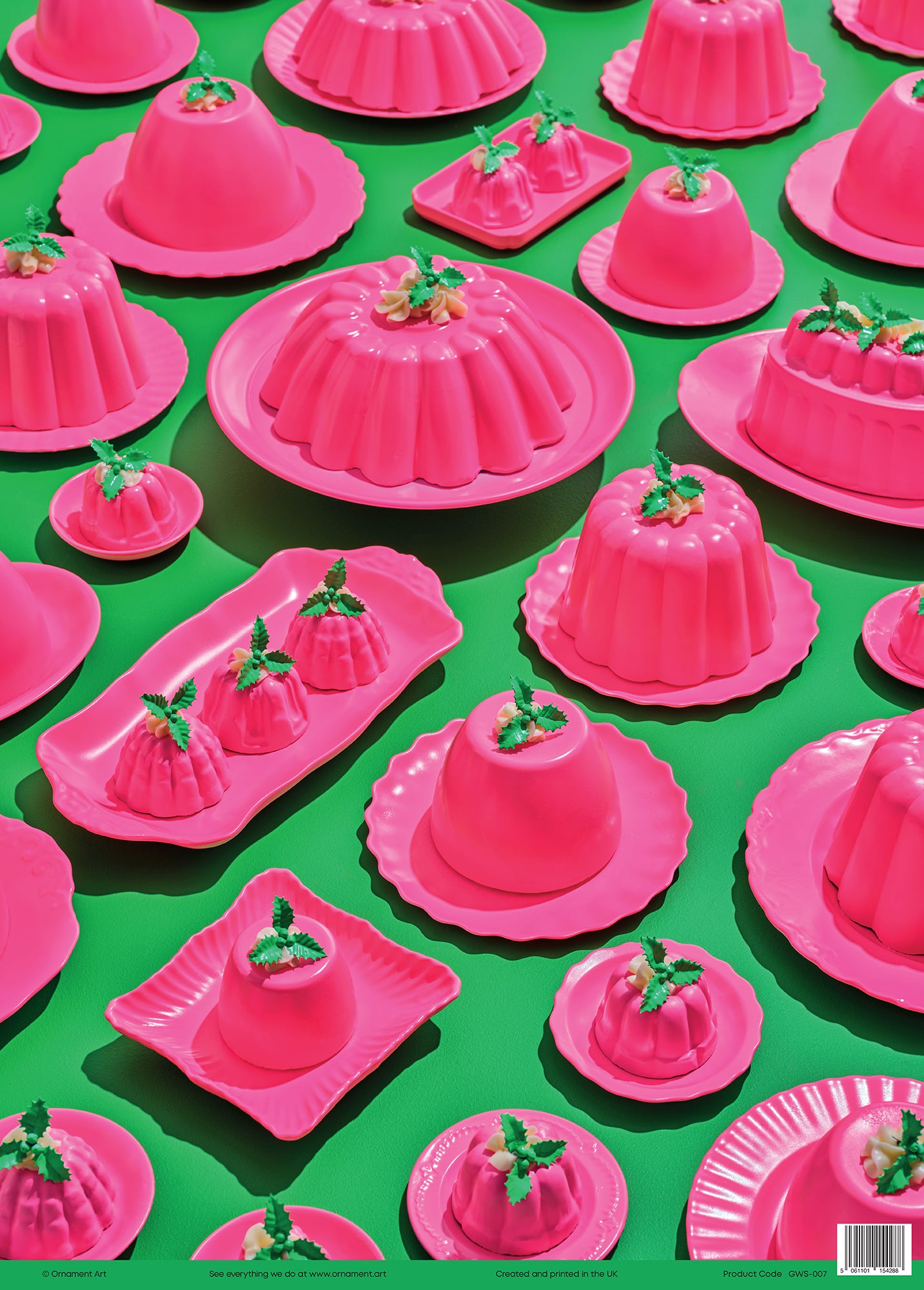 Christmas Puds Gift Wrap Sheet