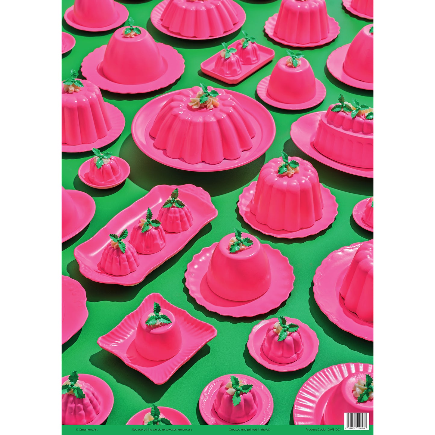 Christmas Puds Gift Wrap Sheet
