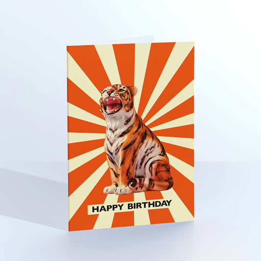 CIrcus Cats Tiger Cub Birthday Greetings Card