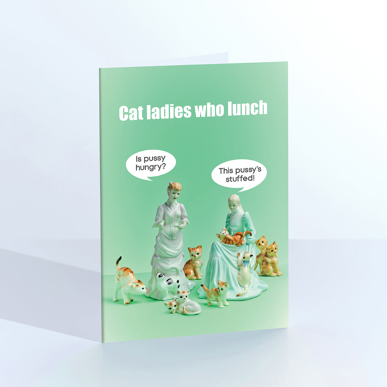 Cat Ladies Who Lunch Greetings Card