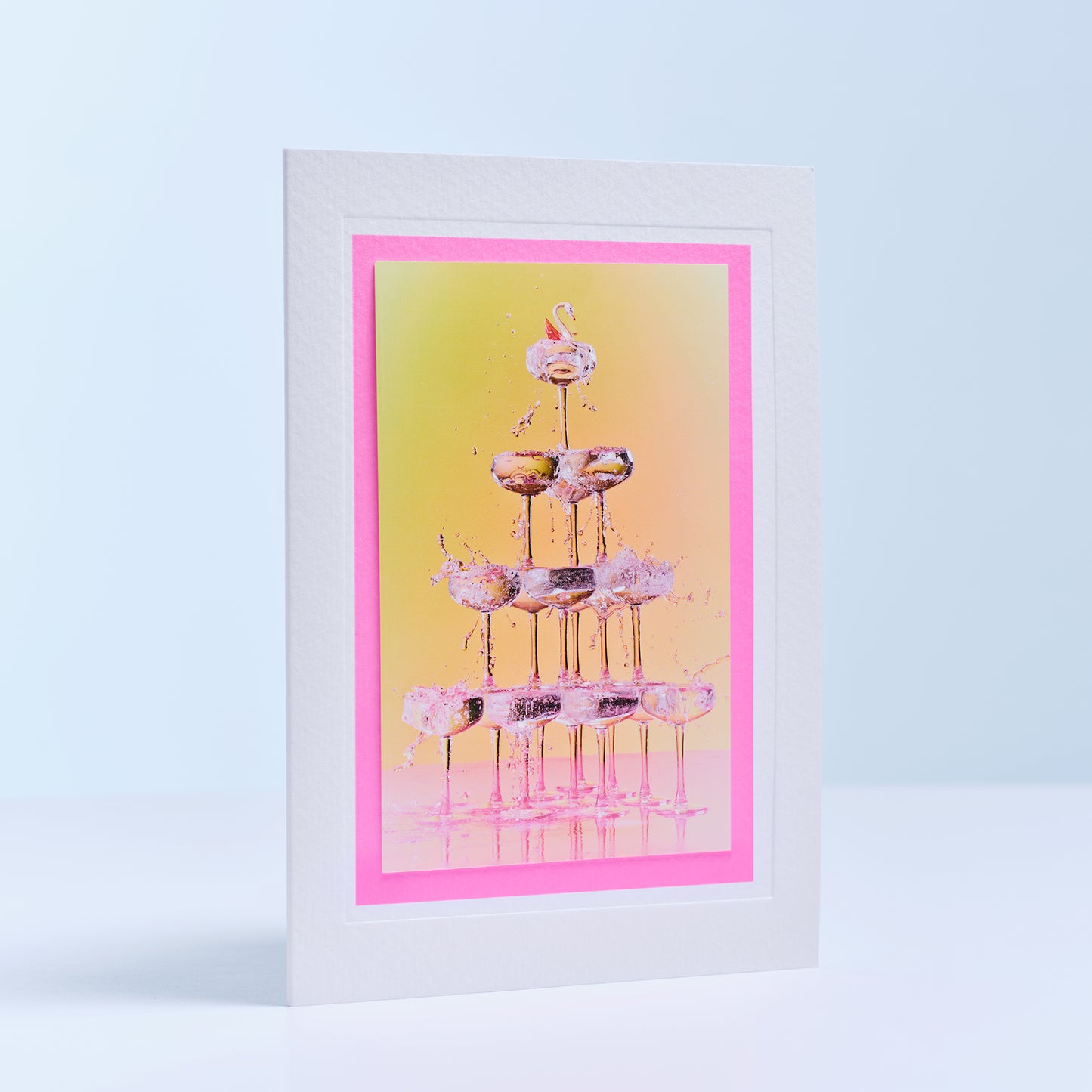 Sip Sip Hooray Champagne Tower Hand Finished Greeting Card