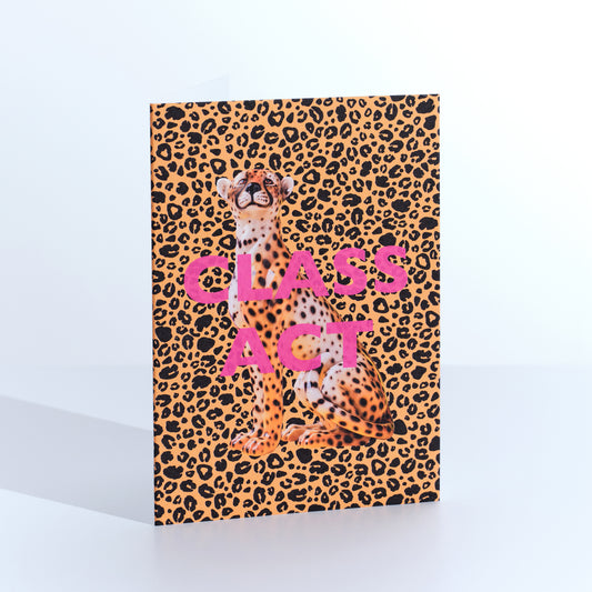 Class Act Cheetah Greetings Card