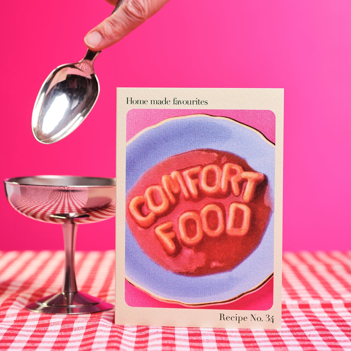 Comfort Food Talking Spaghetti Greetings Card