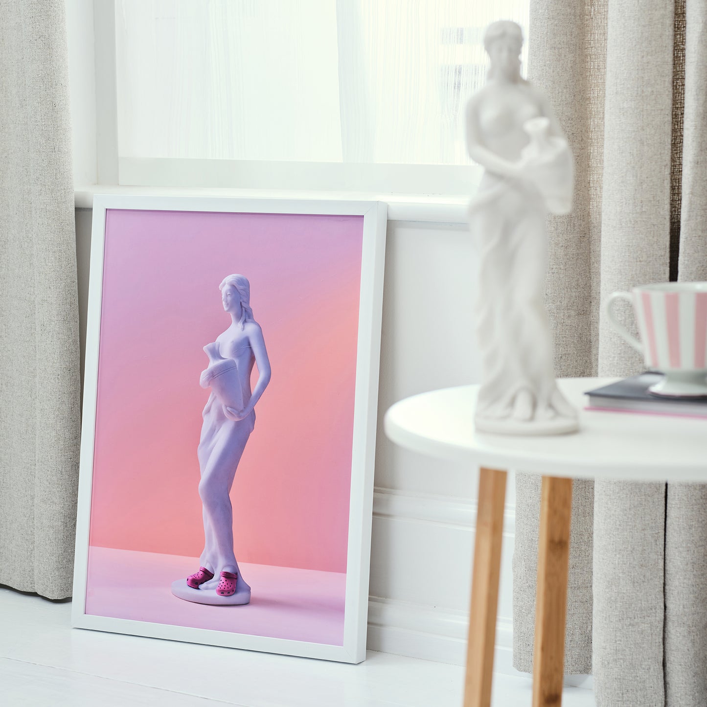 "I only wear them to put the bins out, pink" giclée photo print