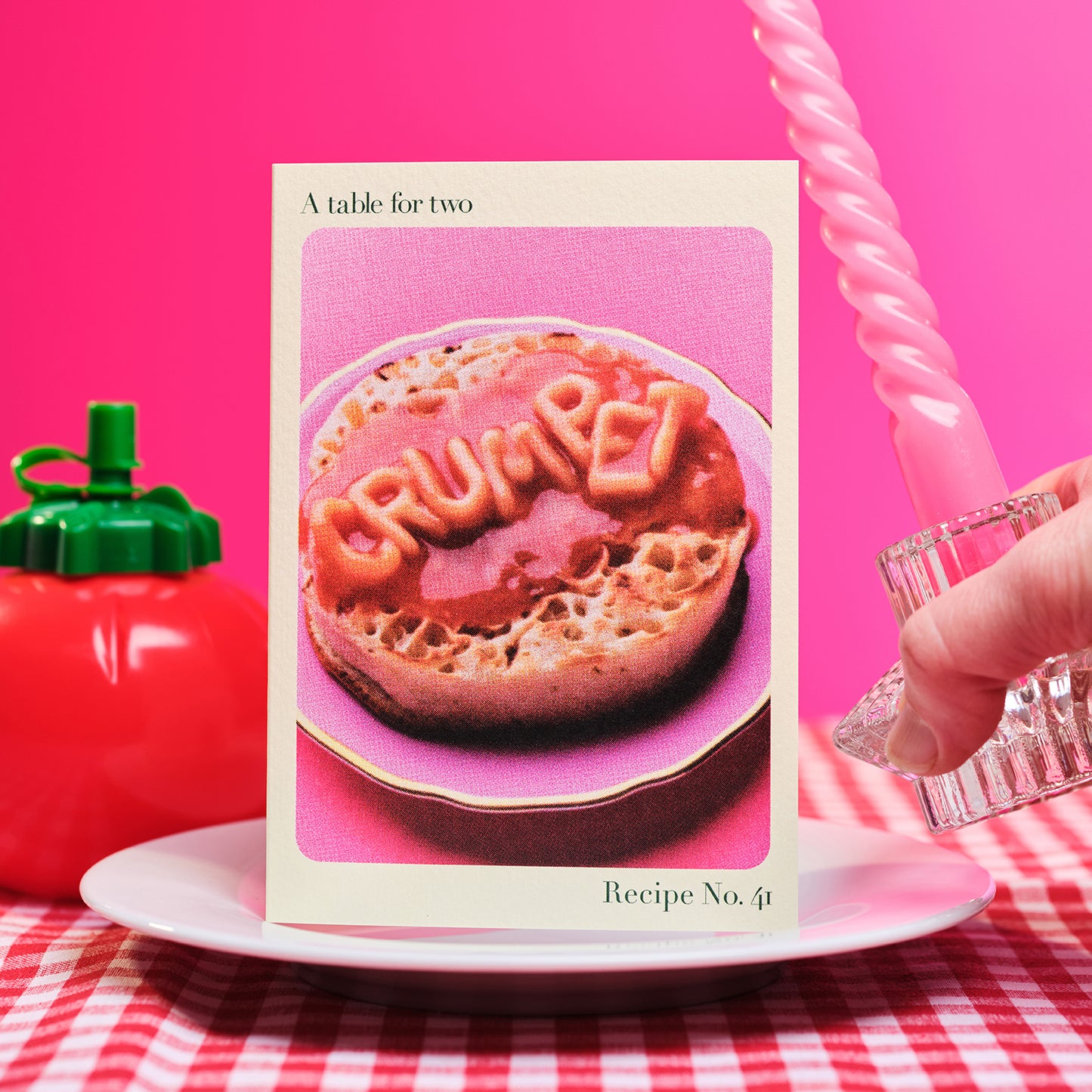 Crumpet, Talking Spaghetti Greetings Card
