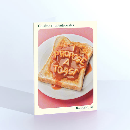 I Propose A Toast Spaghetti Greetings Card