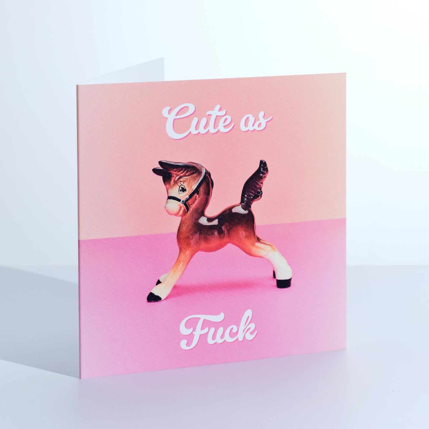 Cute as F**k foal greetings card