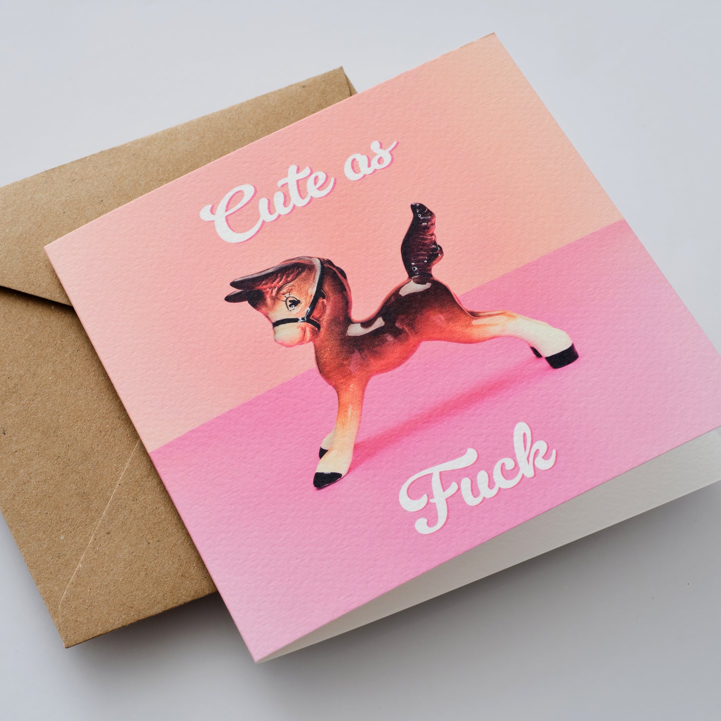 Cute as F**k foal greetings card